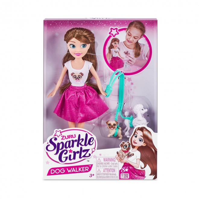Păpușă Sparkle Girlz cu doi cățeluși