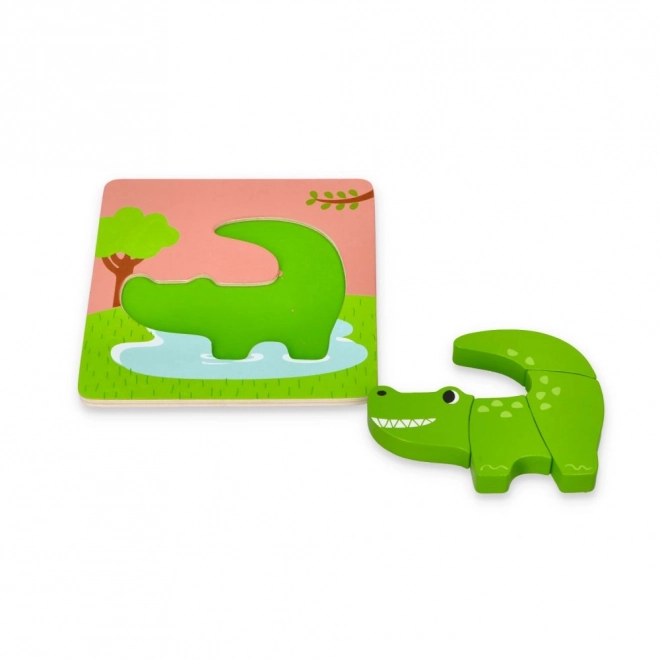 Set de patru puzzle-uri cu animale