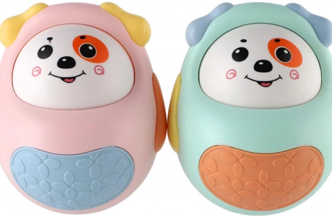 Căţeluş vesel din plastic Roly Poly cu sunet