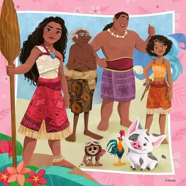 Puzzle Vaiana 2, 3x49 piese