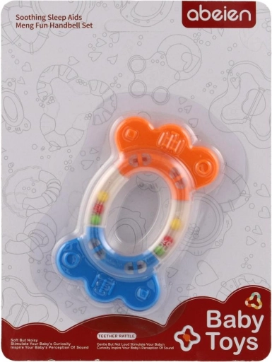 Zornăie și jucărie de dentiție oval plastic silicon