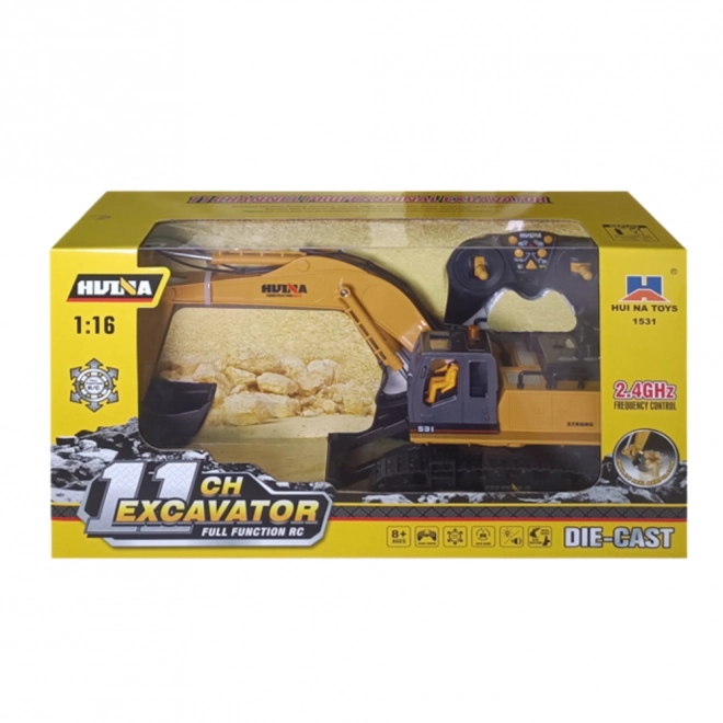 Excavator cu șenile controlat de la distanță Huina cu cabină rotativă 1:16