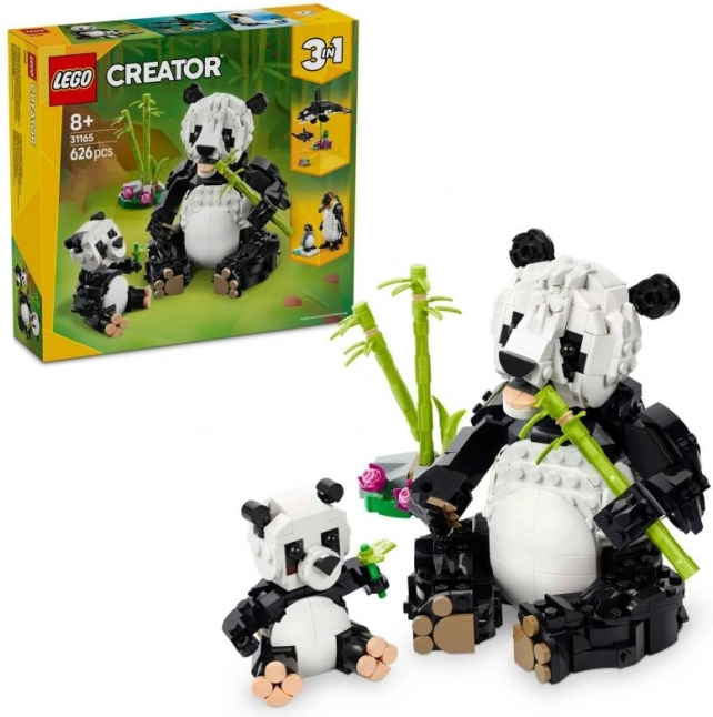 LEGO Creator 3‑în‑1 animale sălbatice: familia de panda