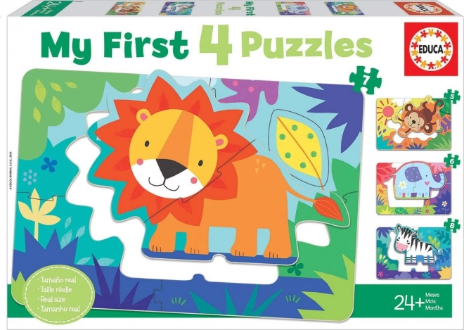 Primele mele puzzle cu animale sălbatice