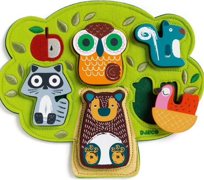 Puzzle cu inserții Oski de Djeco