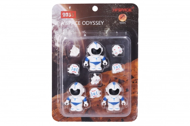 Set Figurine Astronaut 3 piese 6 cm