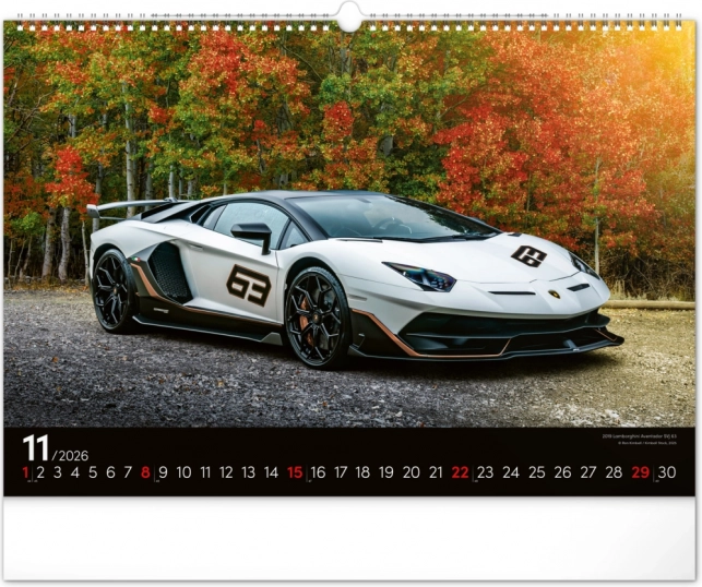 Calendar de perete Mașini Rapide 2026