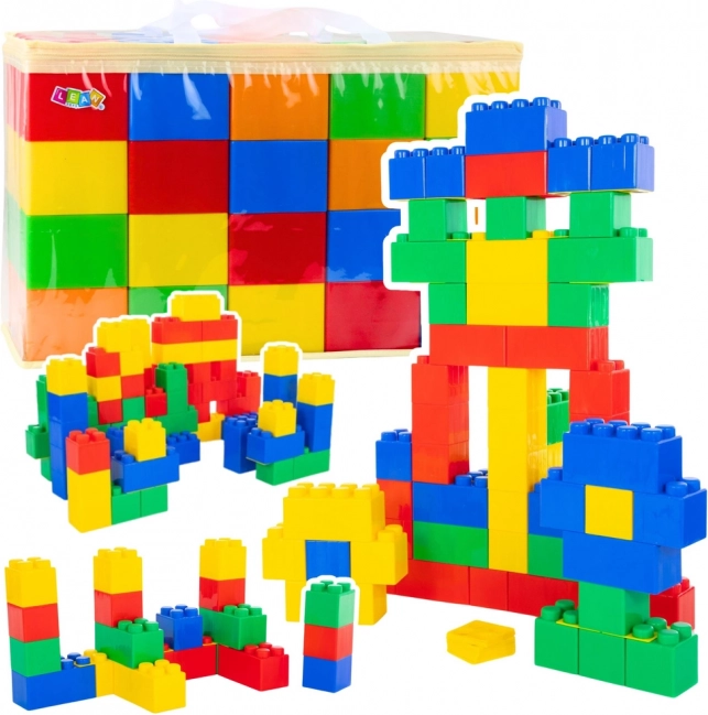 Cărămizi mari de construcție colorate în geantă 20 buc