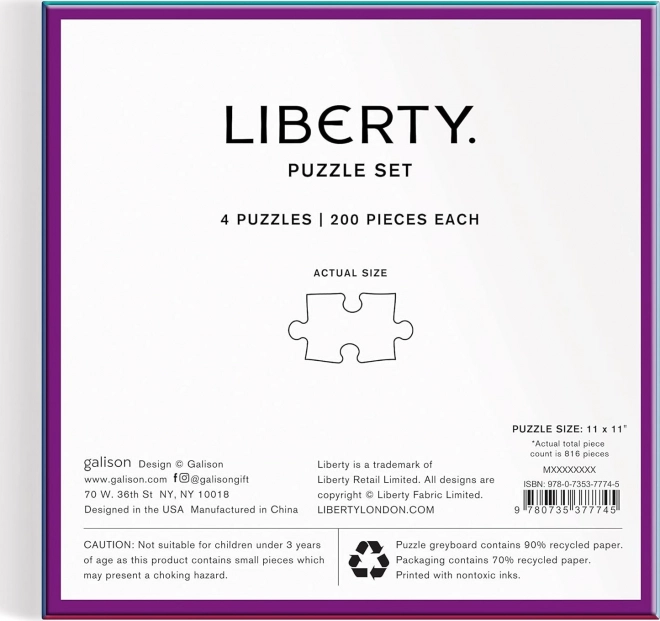 Puzzle pătrat Liberty: Puterea iubirii 4x200 bucăți