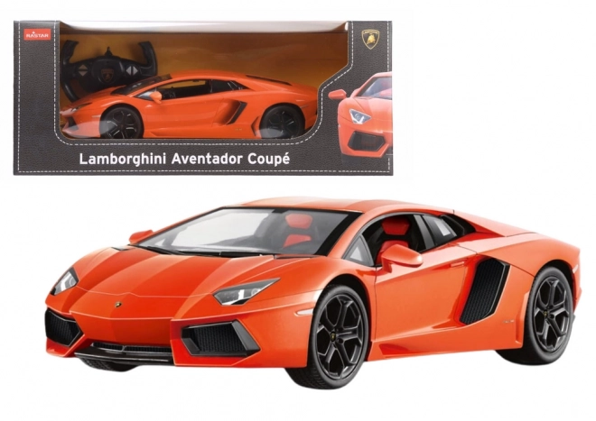 Mașină RC Rastar Lamborghini Aventador LP700 portocaliu