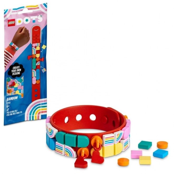 Brățară curcubeu cu pandantive Lego Dots