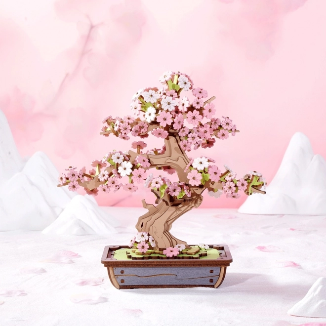 Robotime puzzle 3D din lemn bonsai sakura