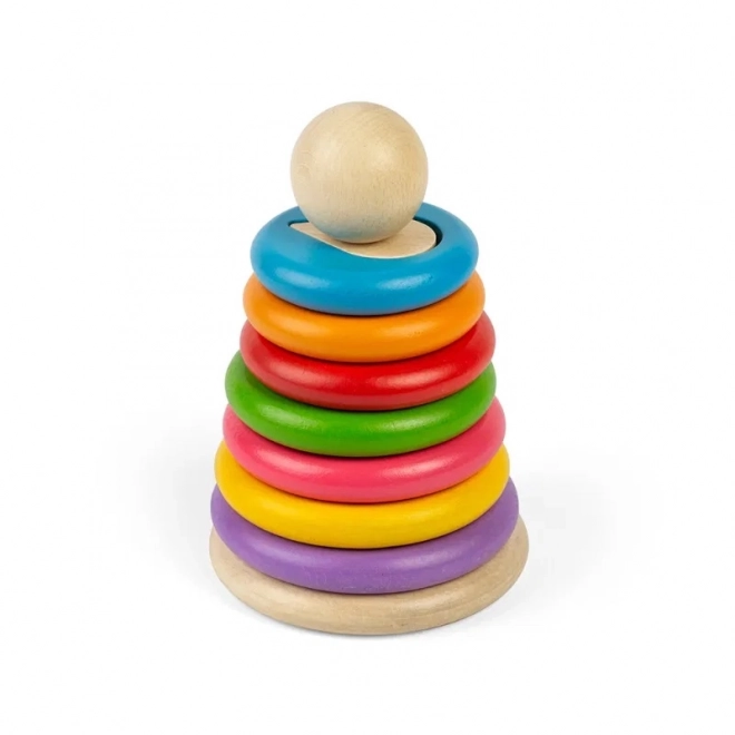 Bigjigs Toys aranjarea formelor pe suport din lemn