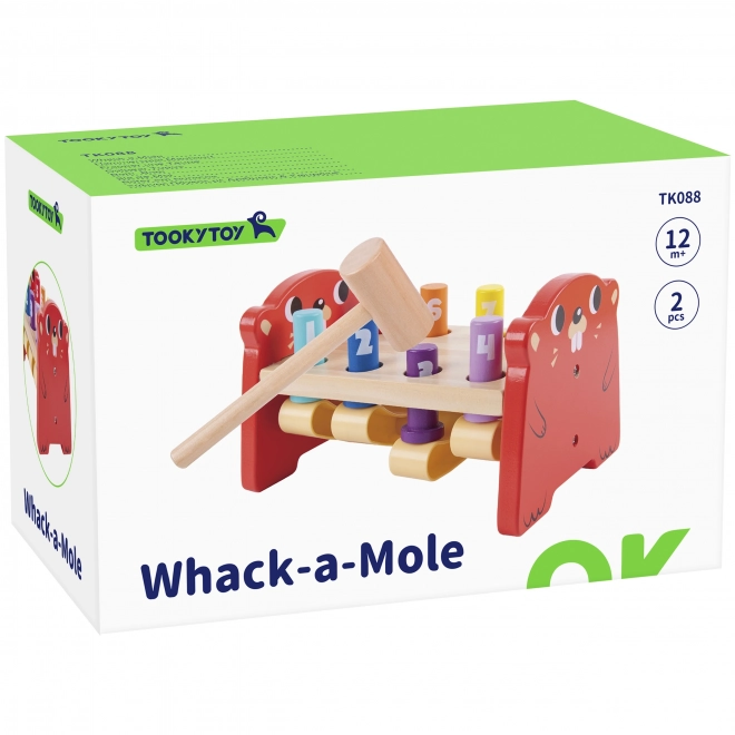 Ciocănel de lovire din lemn colorat pentru copii Tooky Toy