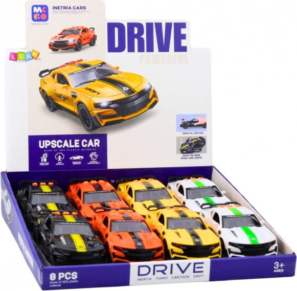 Mașină sport cu uși care se deschid, tracțiune, lumini și sunete