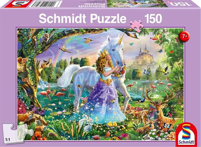 Puzzle Prințesa și unicornul 150 piese