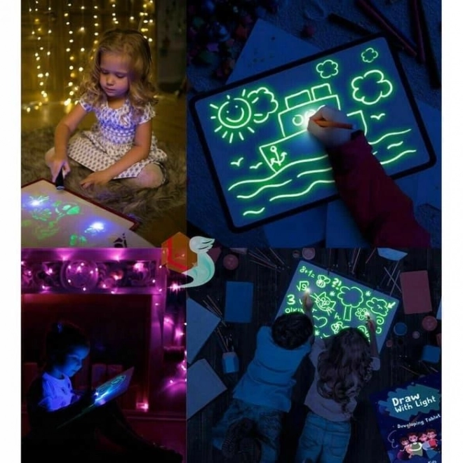 Tablă magică de desenat cu lumină A5