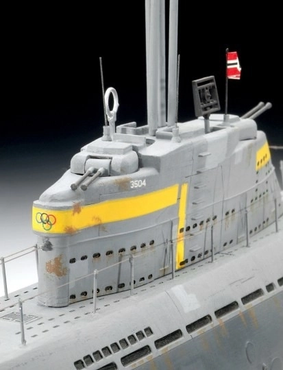 Model plastic submarin nemțesc Tip XXI la scară 1/144