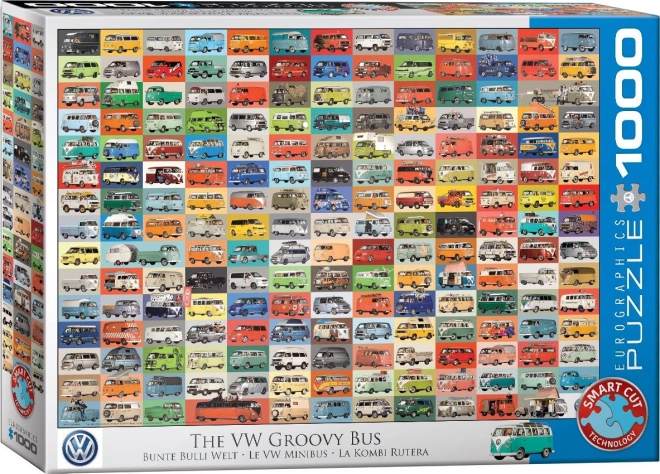 Puzzle Eurographics Autobuzul Groovy Volkswagen 1000 piese