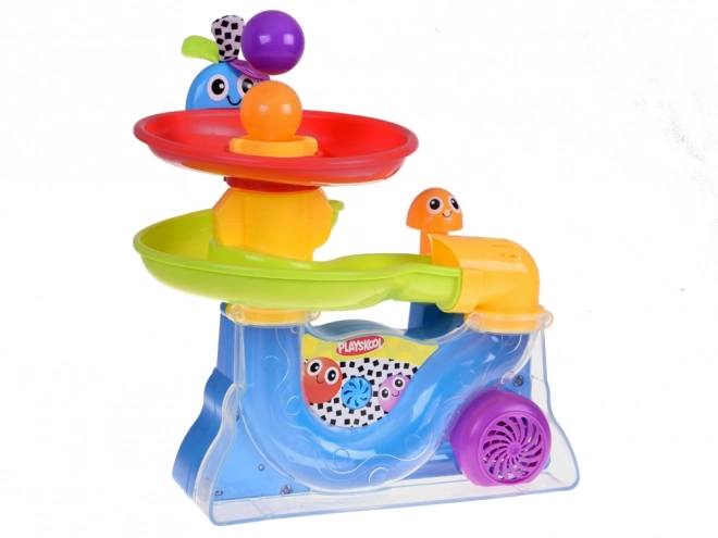 Tobogan interactiv cu mingi Playskool Explore și Grow