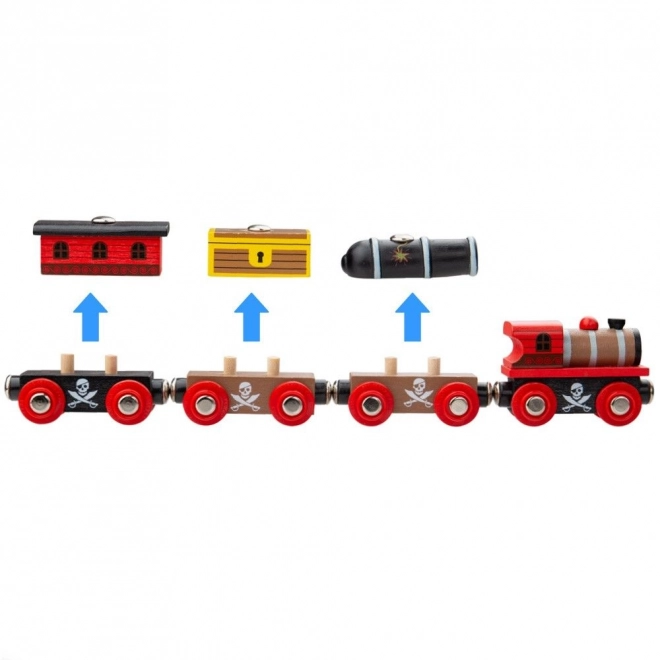 tren de jucărie pirați Bigjigs Rail