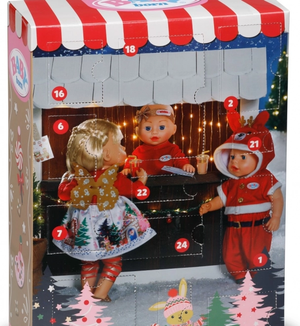 Calendar de Advent BABY born 2025 pentru păpușă 43 cm