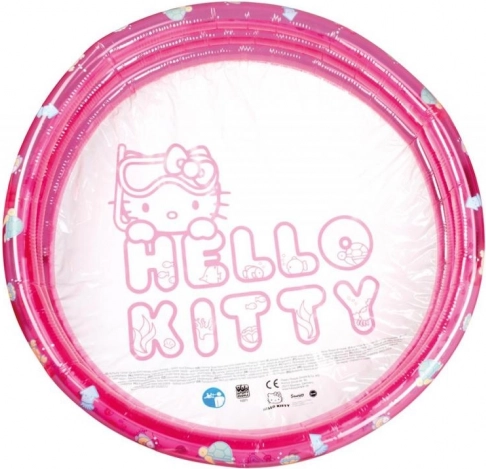 Piscină gonflabilă Hello Kitty cu 3 inele, roz