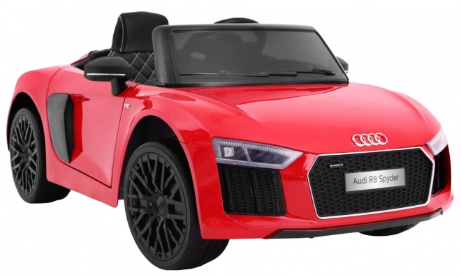 Audi R8 Spyder cu baterii Lac roșu + Telecomandă + EVA + Pornire lentă + Radio MP3 + LED