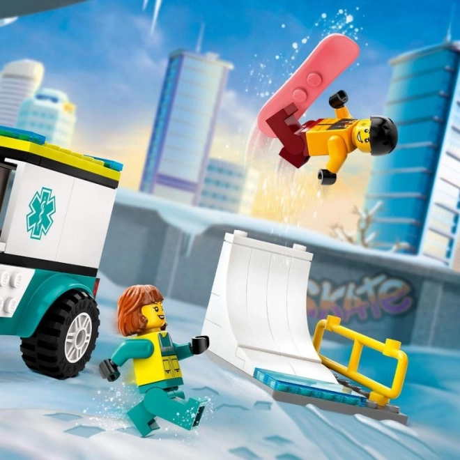 Ambulanța și snowboarder LEGO City