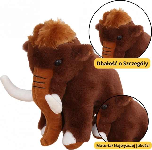 Mamut de pluș maro 20 cm