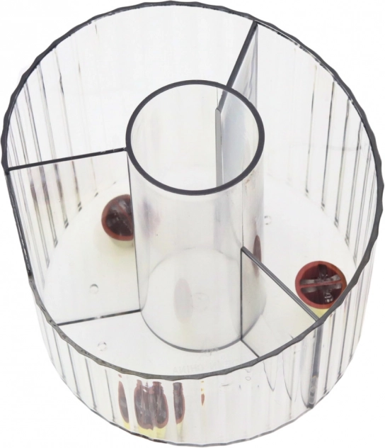 Organizator pentru articole de birou transparent alb
