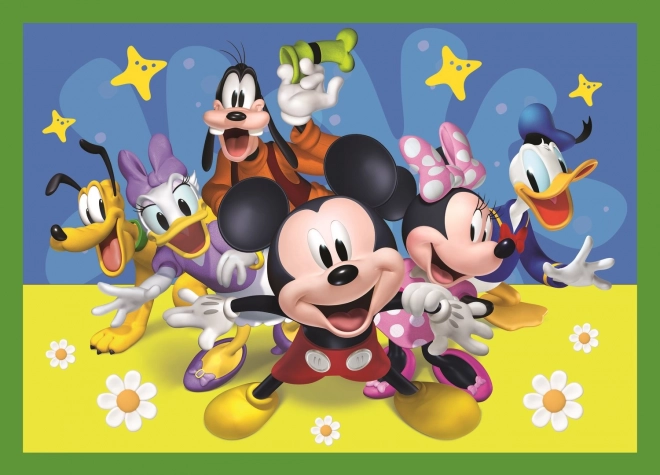 Puzzle Trefl clubul lui Mickey: Cu prietenii 4 în 1