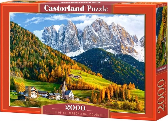 Puzzle 2000 piese Biserica Sf. Magdalena, Dolomiți