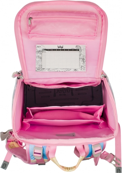 Baagl set Zippy Plus Rainbow Unicorn: ghiozdan, penar, saculet, sort, portofel
