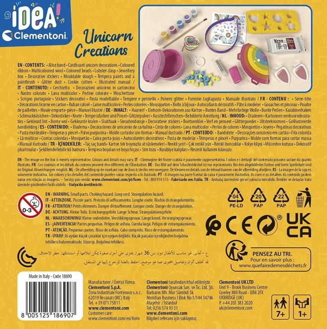 Clementoni: set creație surpriză - unicorn curcubeu