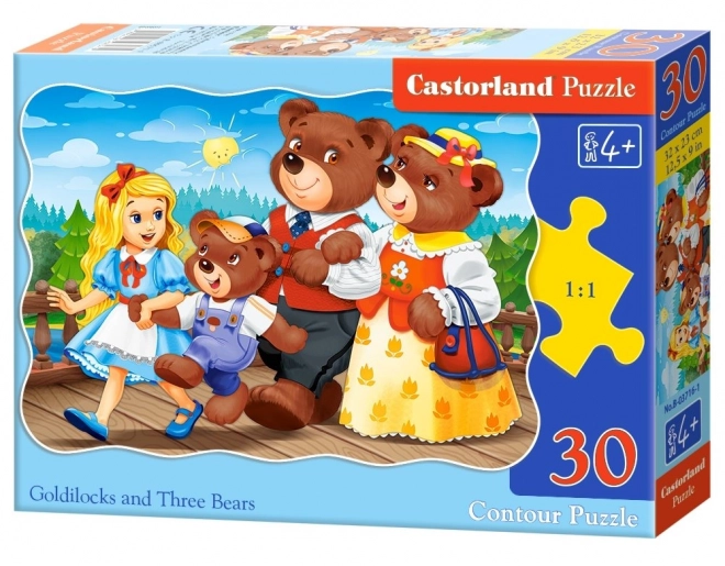 Puzzle 30 piese Zlatovláska și cei trei urși