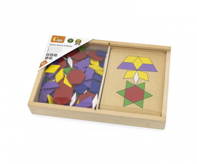 Mozaică geometrică din lemn Montessori Viga