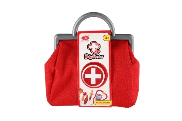 Set doctor din plastic cu stetoscop în geantă 20x22cm