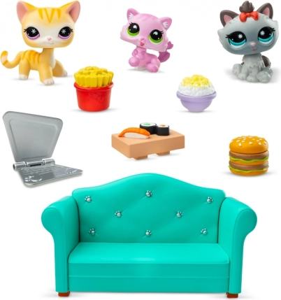 Setul Littlest Pet Shop Cină cu 3 Figurine
