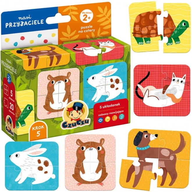 Puzzle educative cu animale domestice