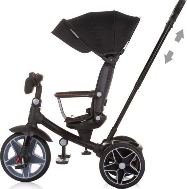 Chipolino tricicletă cu copertină și cutie muzicală Derby 2în1 Obsidian
