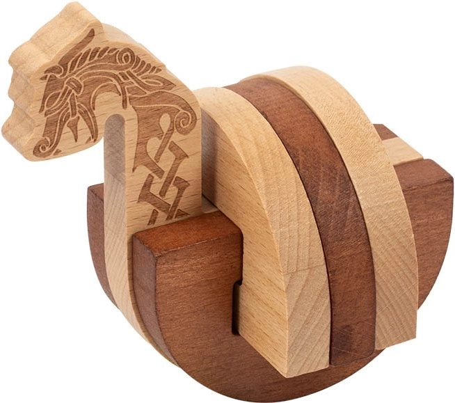 Profesor Puzzle: Nava vikingă cu cap de dragon din colecția Lost and Found