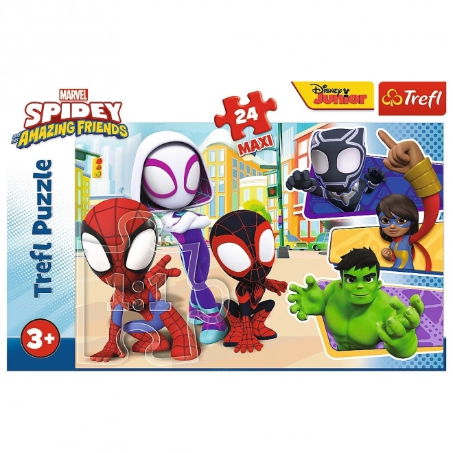 Puzzle maxi 24 piese - Spidey și prietenii