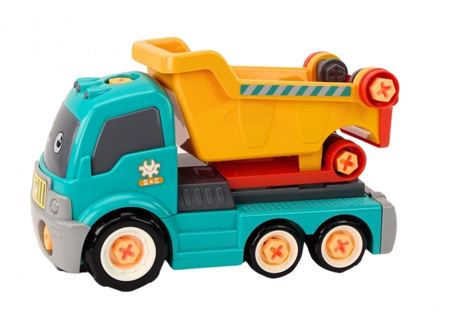 Camion colorat dezasamblabil pentru bricolaj
