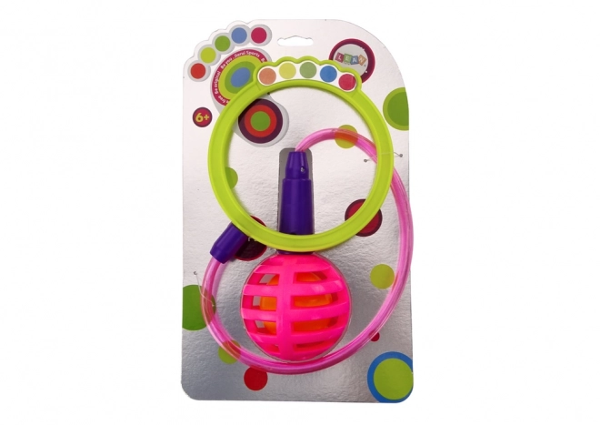 Jucărie Skipper cu LED pentru picior Hula Hoop roz
