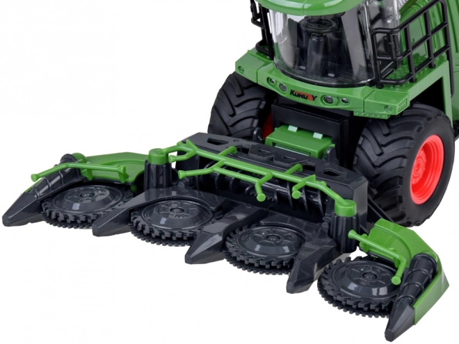 Tractor combină verde multifuncțională cu lumini și sunete