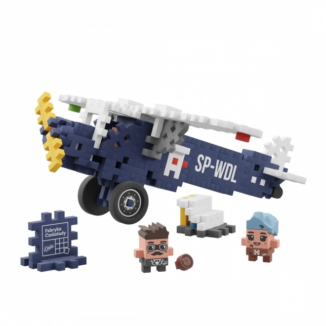 Set de construcție mini Waffle avionul RWD-13 Wedel