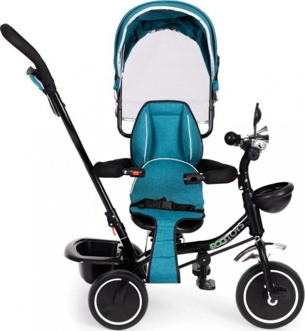 Tricicletă cu scaun rotativ și copertină pentru copii Ecotoys