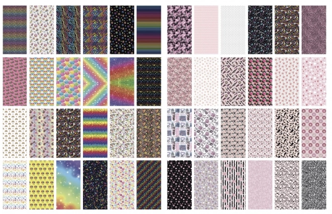 Hârtie decorativă colorată 30x15 cm 24 coli
