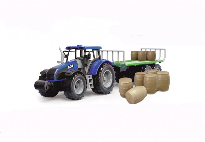 Tractor cu remorcă de fân cu sistem de inerție